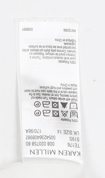 Karen Millen Women's White Lace Sleeve Blouse Size 14