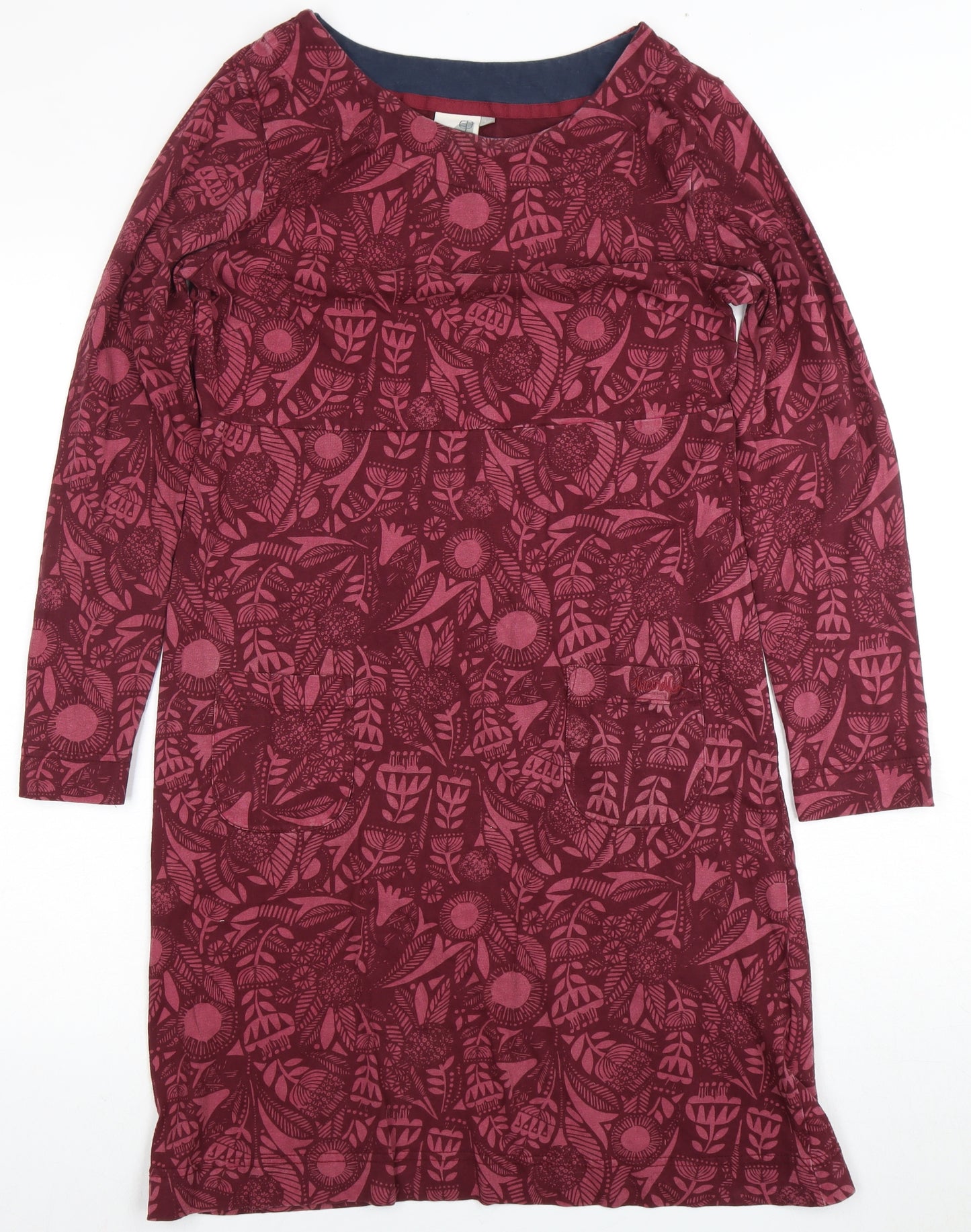 Weird Fish Women's Red Floral Dress Size 12