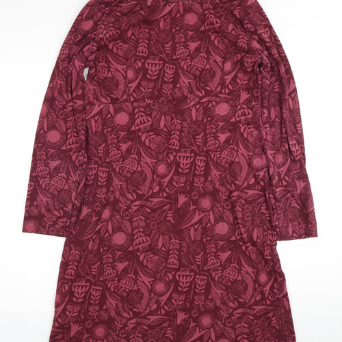 Weird Fish Women's Red Floral Dress Size 12