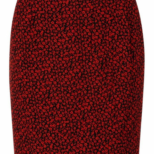 Hush Women's Red Floral Knee Length Pencil Skirt