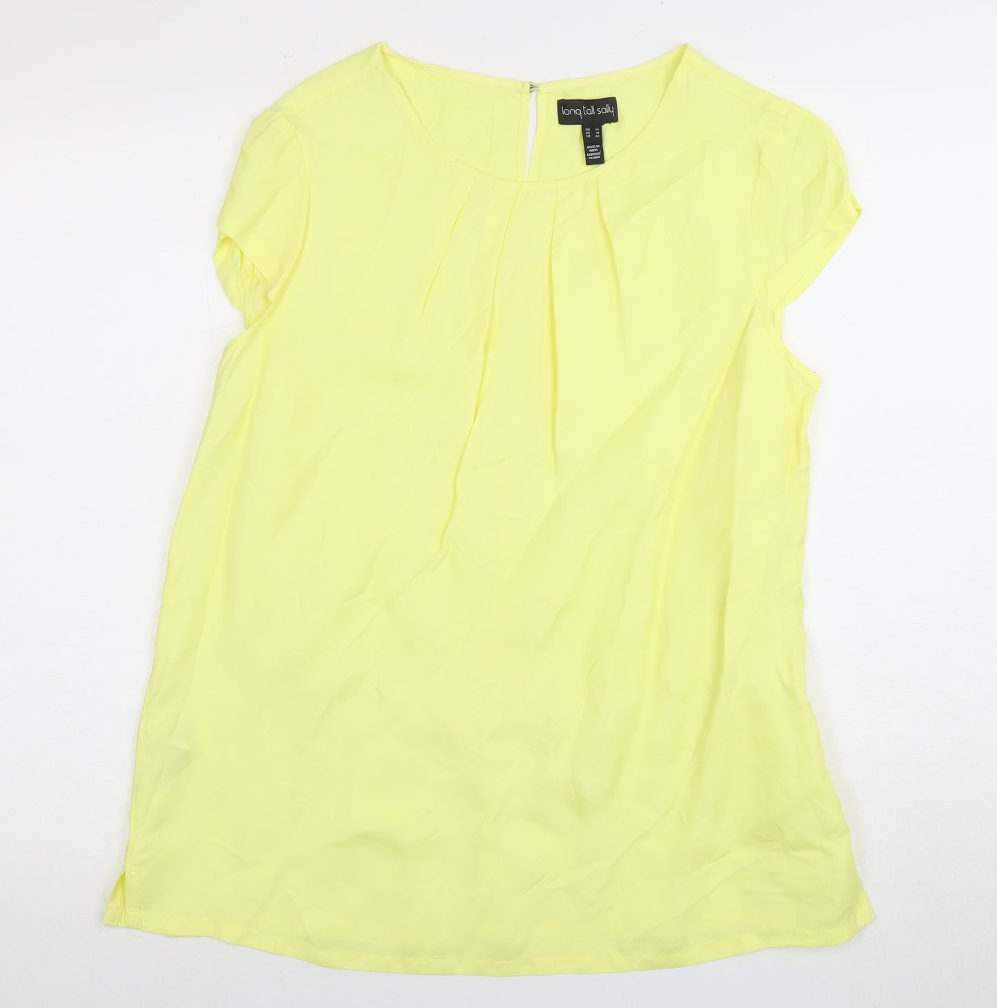Long Tall Sally Women's Yellow Blouse Size 14 Casual Summer