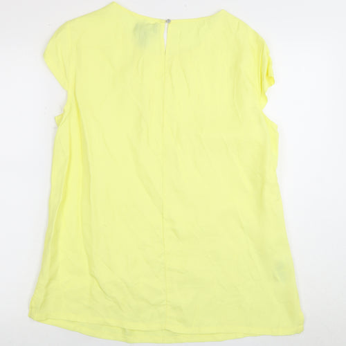 Long Tall Sally Women's Yellow Blouse Size 14 Casual Summer