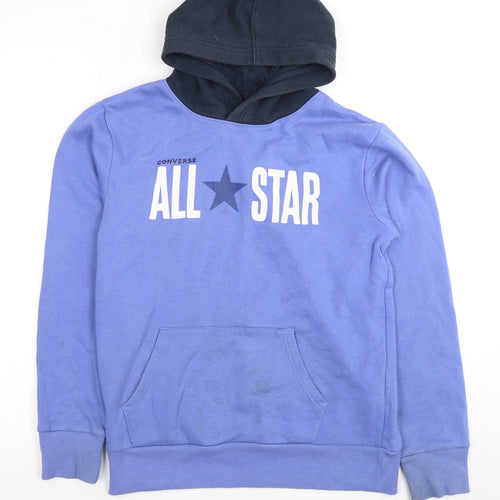 Converse Boys Blue Hoodie L - All Star Graphic Design