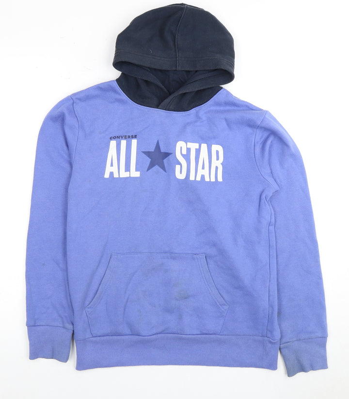 Converse Boys Blue Hoodie L - All Star Graphic Design
