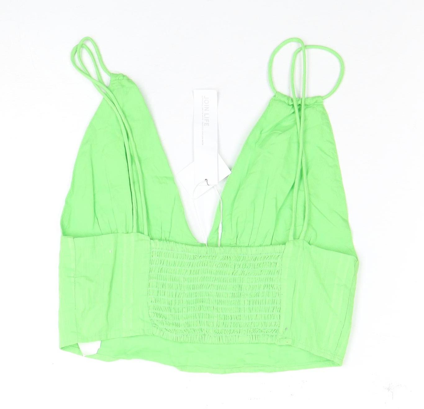 Bershka Green Camisole Blouse Size 8 for Women