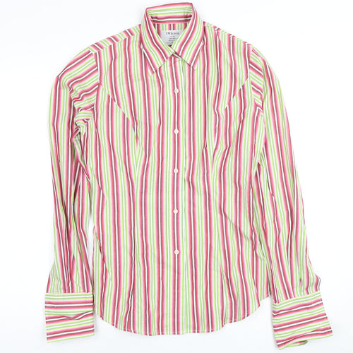 TM Lewin Women's Striped Button-Up Shirt Multicoloured Size 8