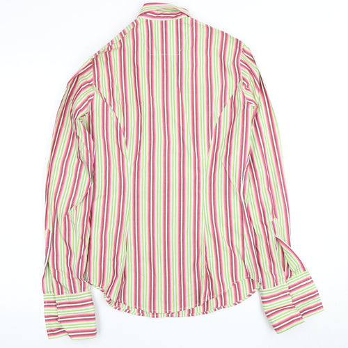TM Lewin Women's Striped Button-Up Shirt Multicoloured Size 8