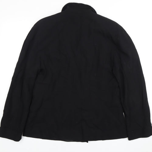 Laura Ashley Women's Black Wool Tuxedo Blazer Size 14