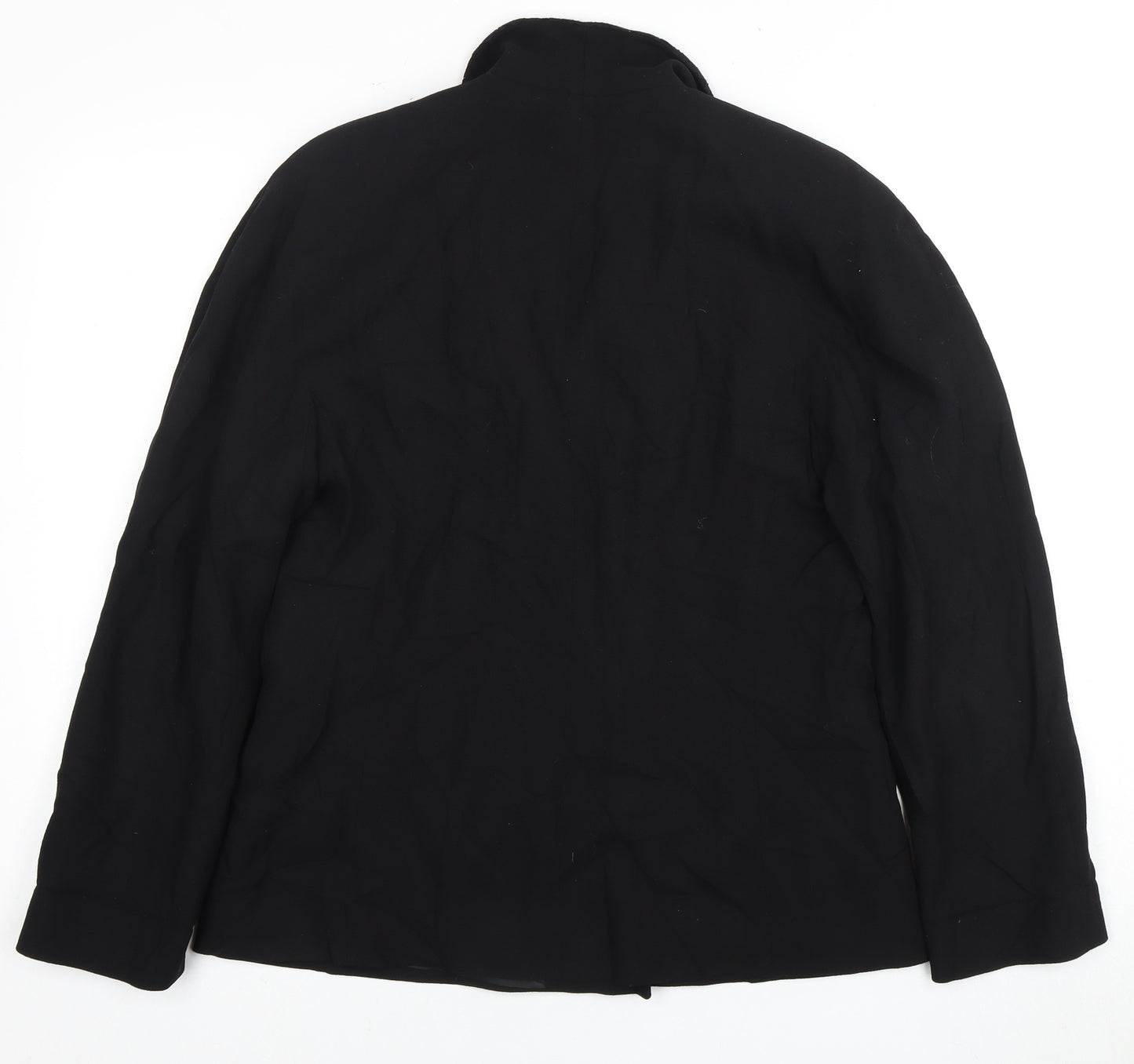 Laura Ashley Women's Black Wool Tuxedo Blazer Size 14