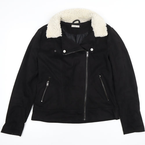Jacqueline de Yong Black Women's Motorcycle Jacket, L