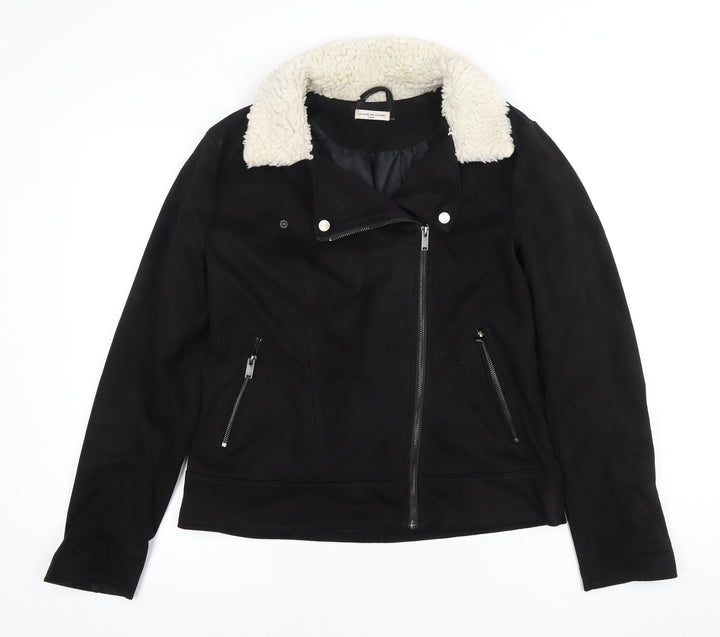 Jacqueline de Yong Black Women's Motorcycle Jacket, L