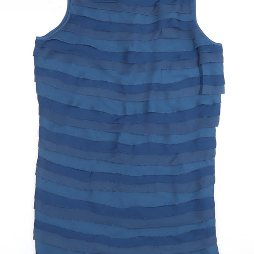 Armani Exchange Women's Blue Shift Dress, Size 6, Sleeveless
