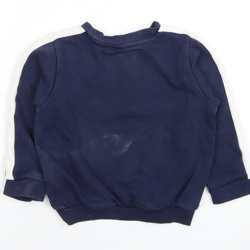 Puma Boys Blue Sweatshirt 2-3 Years Cotton Elastane