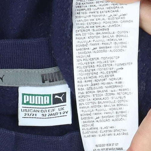 Puma Boys Blue Sweatshirt 2-3 Years Cotton Elastane