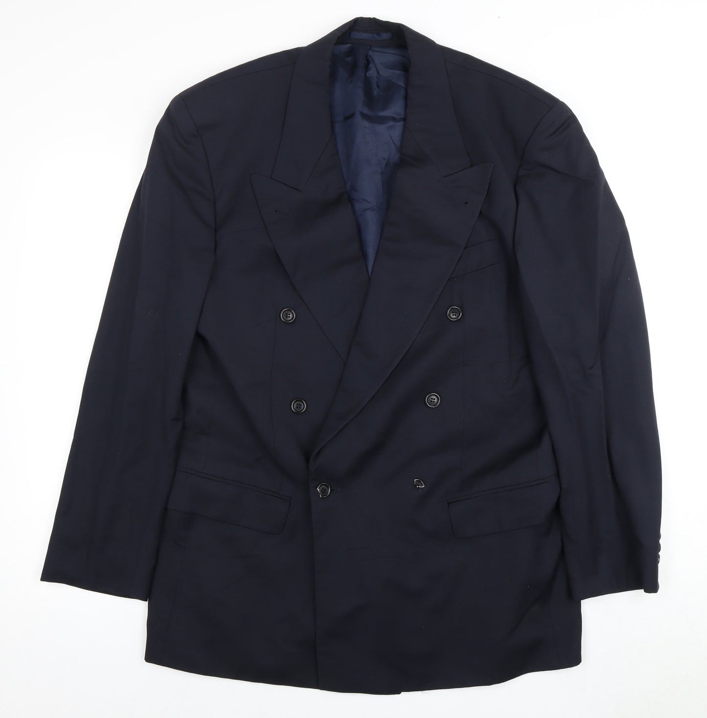 Cecil Gee Men's Blue Double-Breasted Blazer 40R
