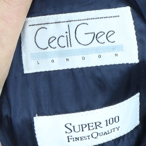 Cecil Gee Men's Blue Double-Breasted Blazer 40R