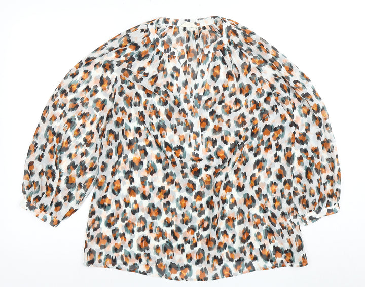 Hush Women's Multicoloured Animal Print Blouse, Size 8