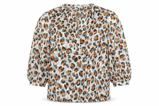 Front view of Hush Women's Multicoloured Animal Print Blouse, size 8