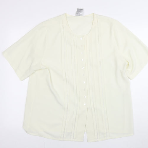 Alexon Women's White Blouse Button Casual Size 18