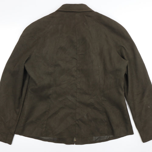 Jacques Vert Women's Brown Zip Jacket, Size 16