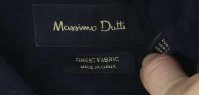 Macannu Dali Men's Black Long Sleeve Cotton Shirt