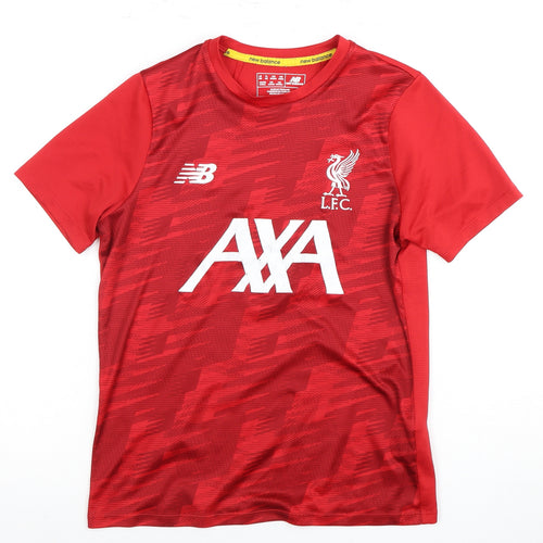 New Balance Boys Red Football Jersey T-Shirt Size 14