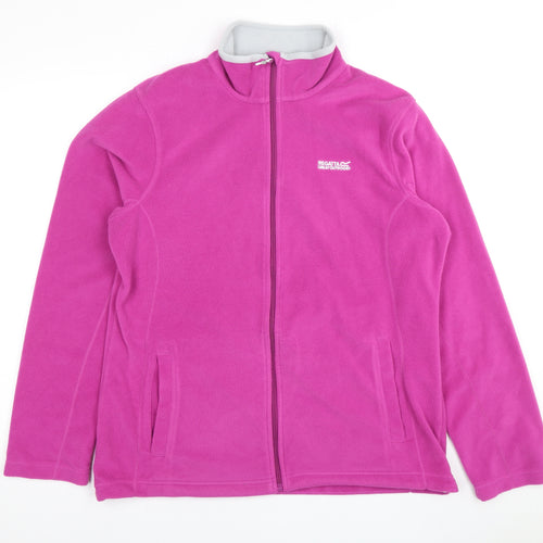 Regatta Women's Pink Fleece Jacket Size 16 Casual Spring