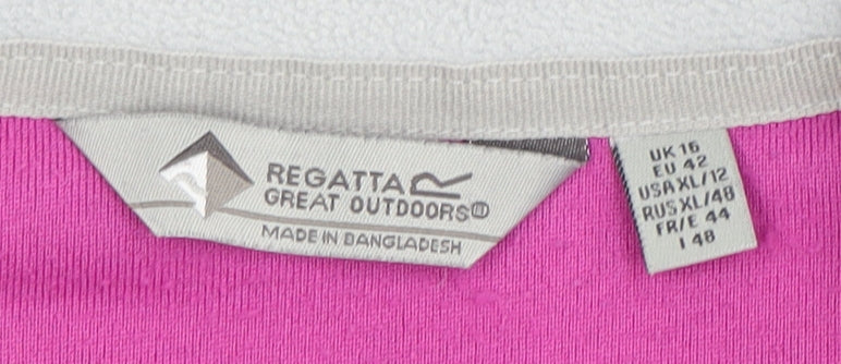 Regatta Women's Pink Fleece Jacket Size 16 Casual Spring