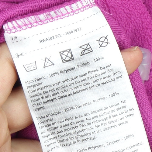 Regatta Women's Pink Fleece Jacket Size 16 Casual Spring