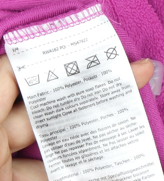 Regatta Women's Pink Fleece Jacket Size 16 Casual Spring