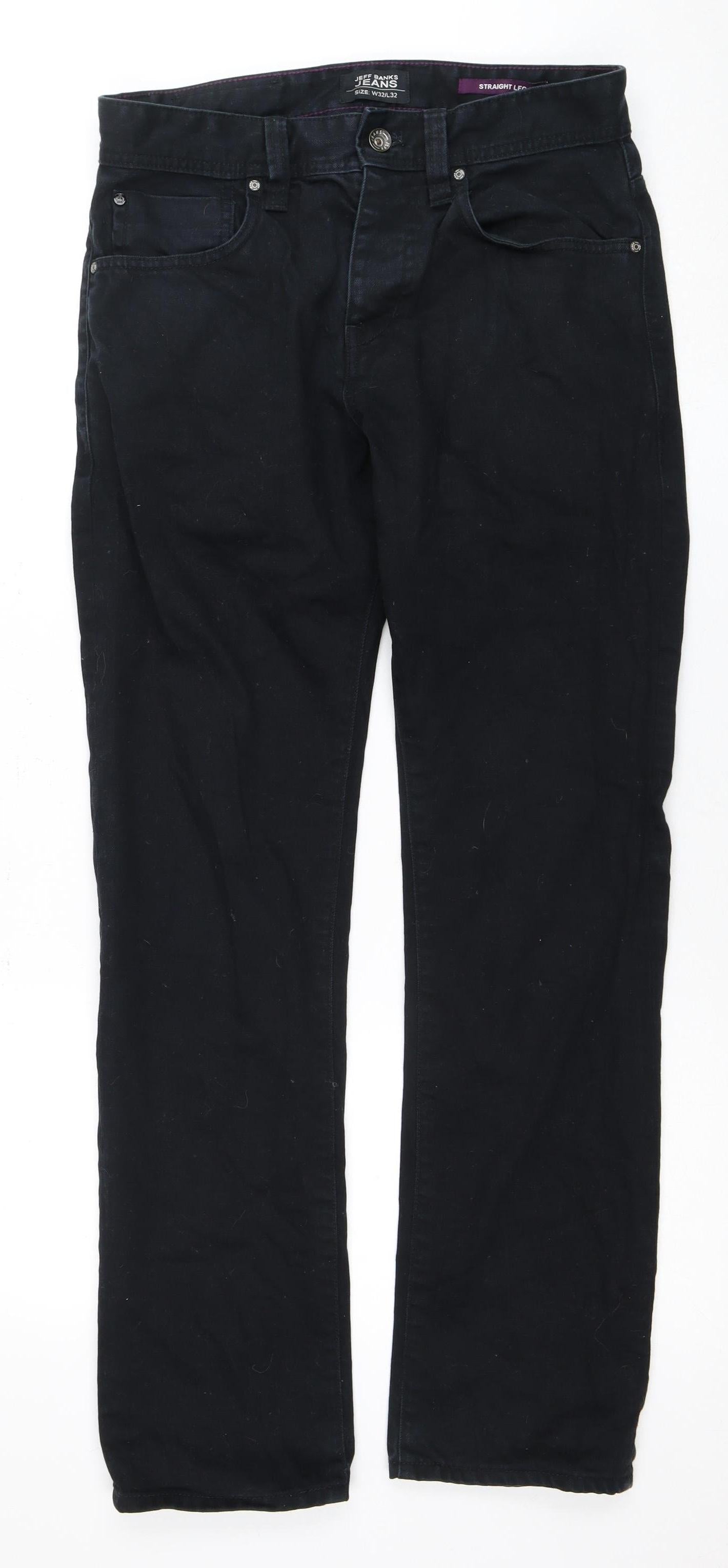 Jeff Banks Black Men's Straight Jeans Size 32