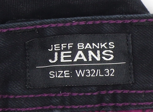 Jeff Banks Black Men's Straight Jeans Size 32