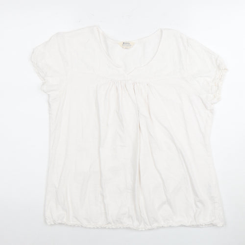 Mountain Warehouse Women's White Blouse UK 18