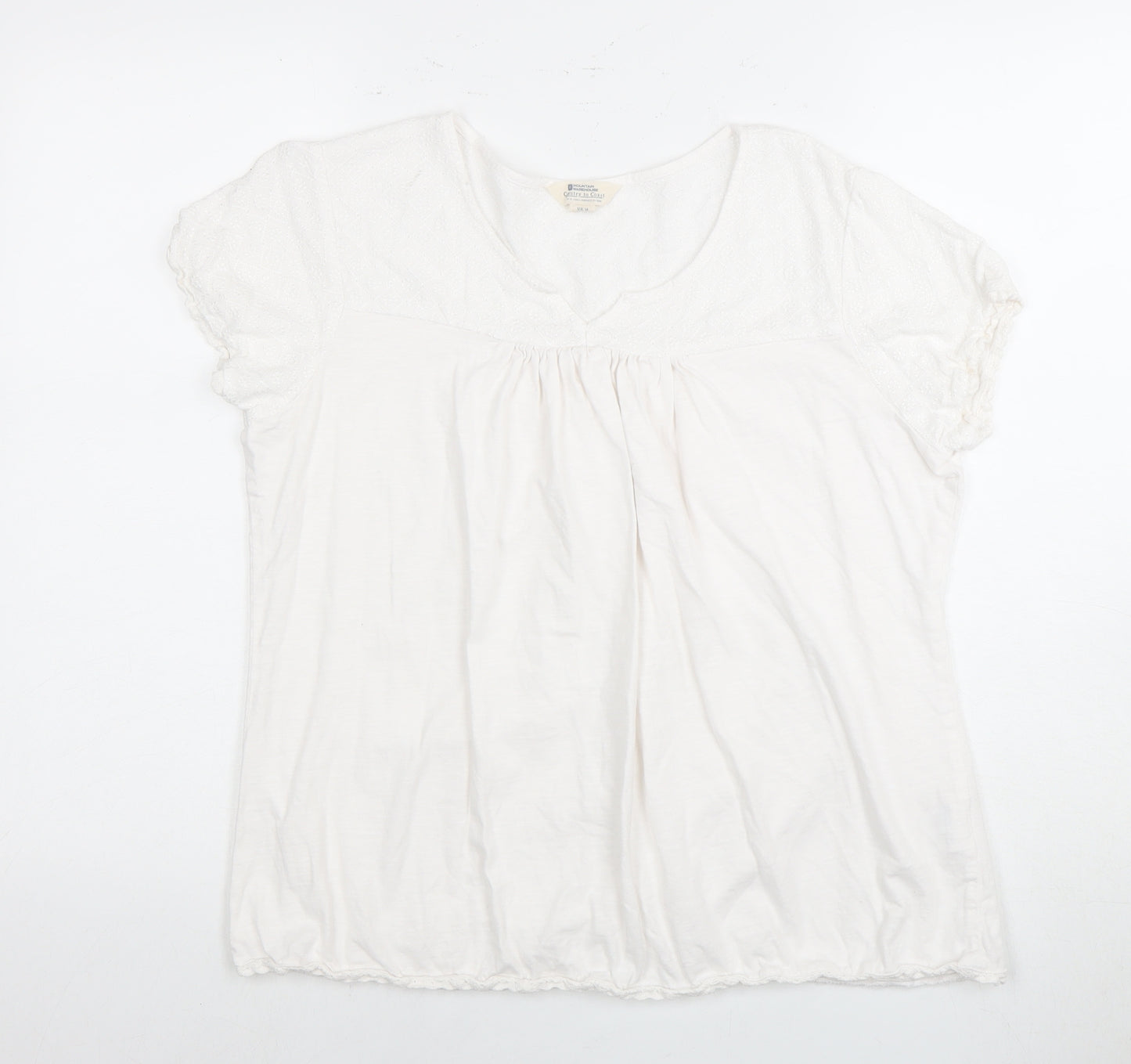 Mountain Warehouse Women's White Blouse UK 18