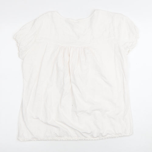 Mountain Warehouse Women's White Blouse UK 18