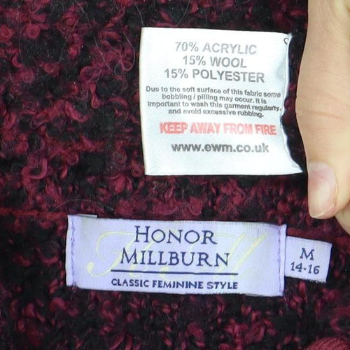 Honor Millburn Women's Burgundy Cardigan M