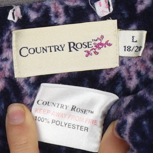 Country Rose Women's Multicoloured Zip Sweatshirt, Size 18