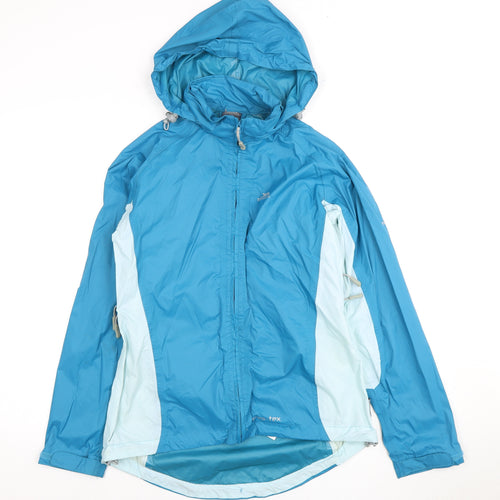 Trespass Women's Blue Mid-Length Rain Jacket M