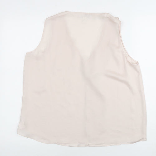 The White Label Women's Beige Wrap Blouse Size 12