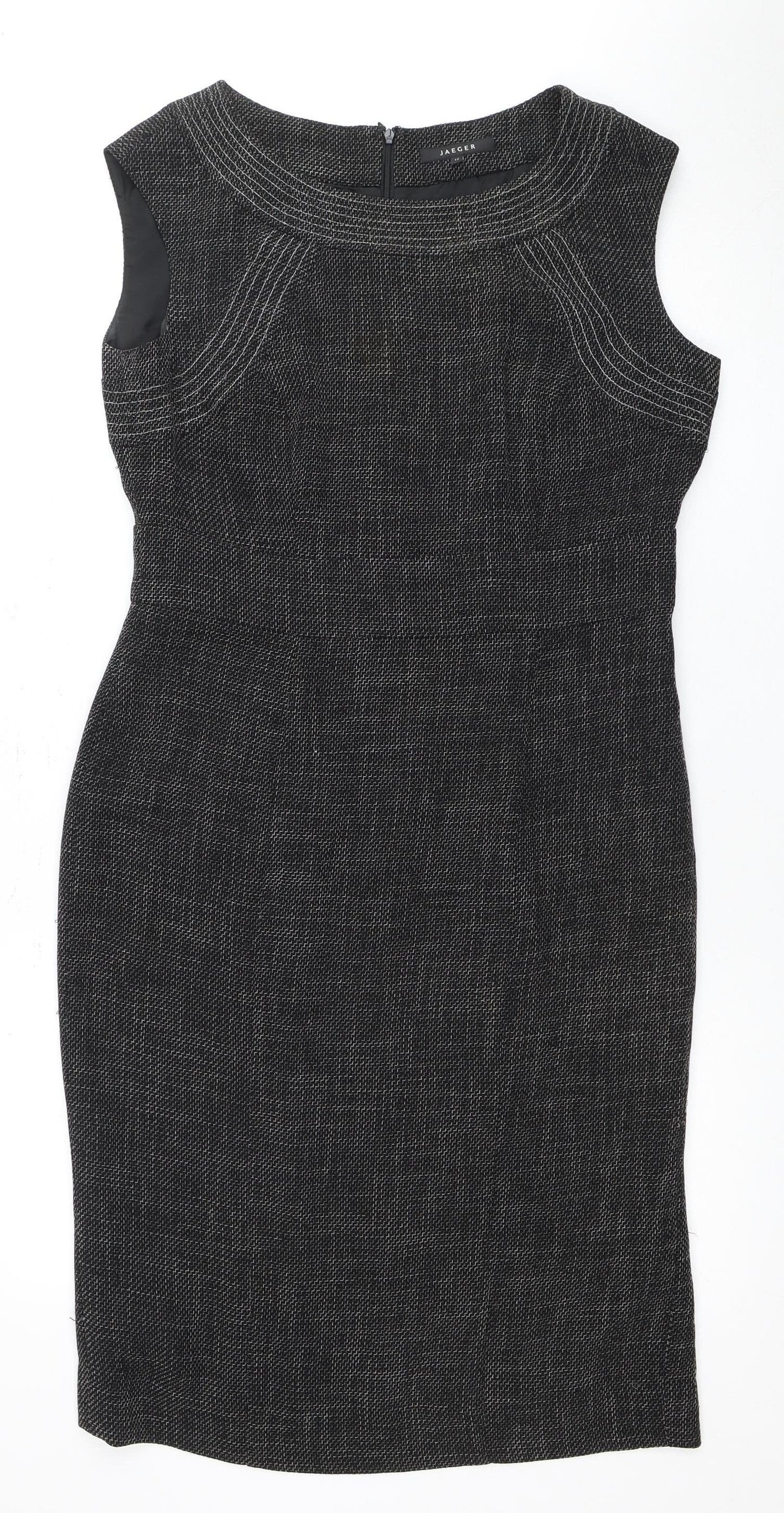Jaeger Women's Black Dress Size 12, Zip Closure