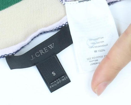 J.Crew Women's Multicoloured Striped T-Shirt S