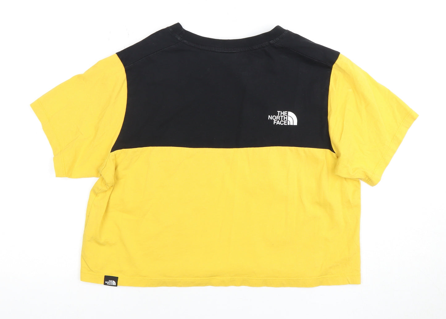 The North Face Women's Yellow T-Shirt, M, Colourblock Design