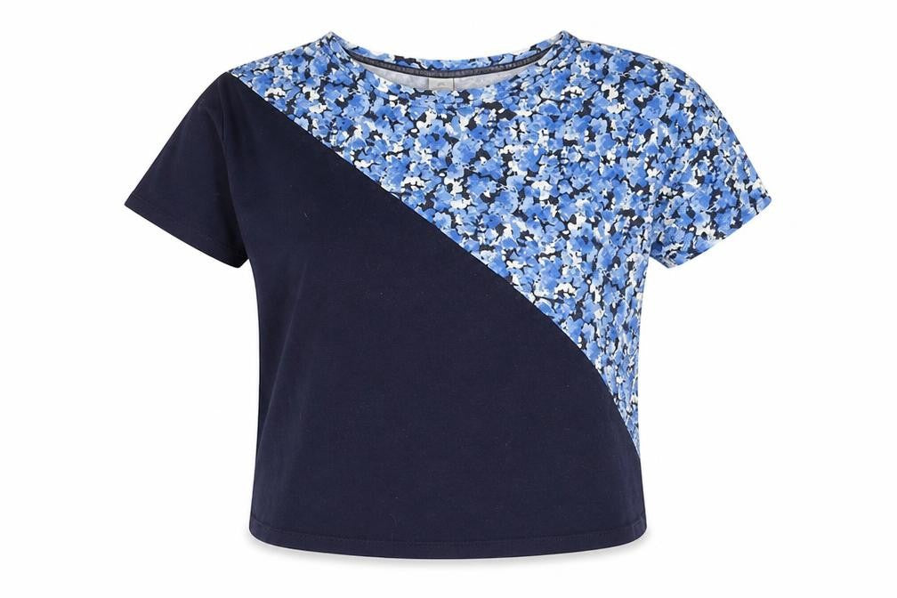 Athleisure by Rattray Women's Blue Floral T-Shirt S