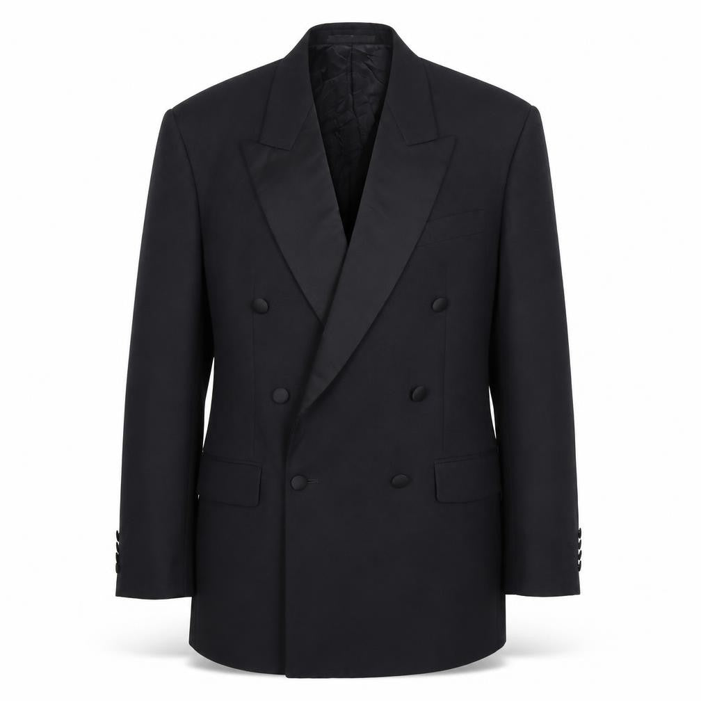 Pierre Cardin Men's Black Tuxedo Blazer 40L Peak Lapel Classic