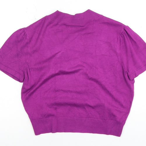Laura Ashley Women's Purple Shrug Bow Accent Size 12