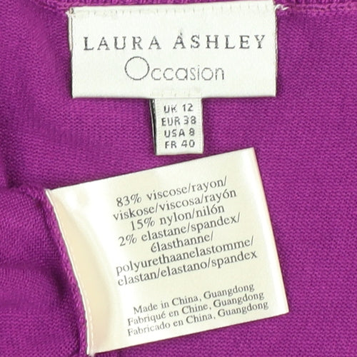 Laura Ashley Women's Purple Shrug Bow Accent Size 12