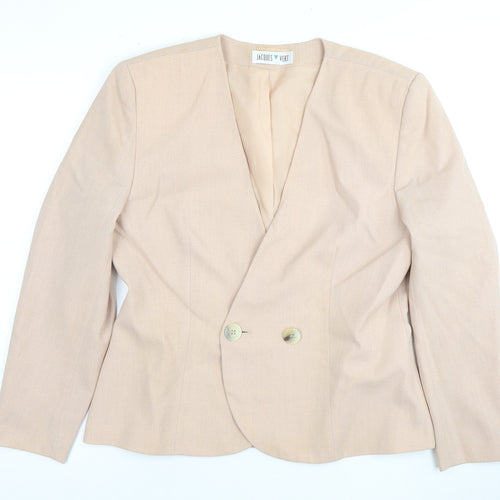 Jacques Vert Women's Beige Blazer, Size 12, Formal Wear
