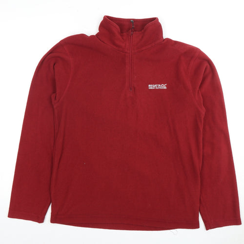 Regatta Men's Red 1/2 Zip Fleece Sweatshirt S