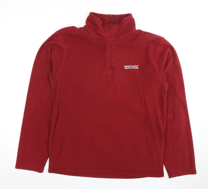 Regatta Men's Red 1/2 Zip Fleece Sweatshirt S