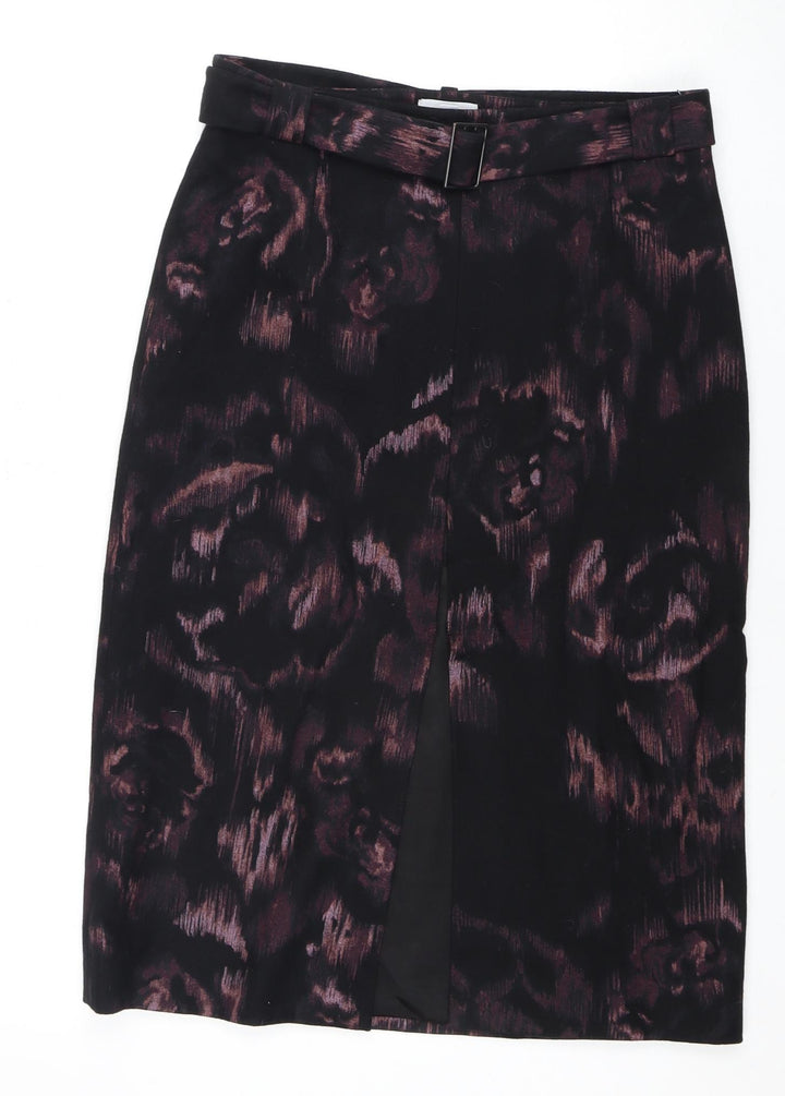 Jigsaw Women's Black Floral Pencil Skirt Size 10